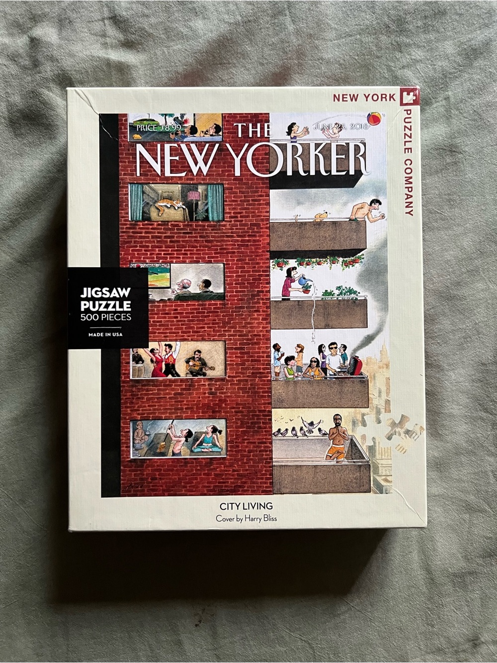 The New Yorker City Living 500-Piece Jigsaw Puzzle - White/Red Artwork